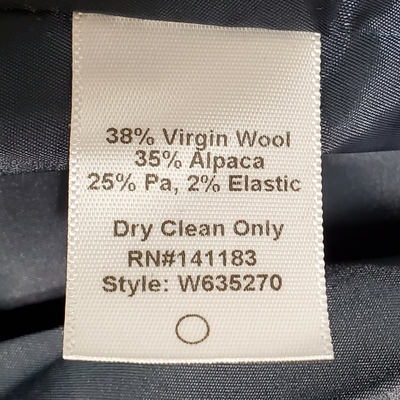 NWT Crippen size S wool alpaca blend long sleeve striped 2 buttons blazer navy - Picture 5 of 11